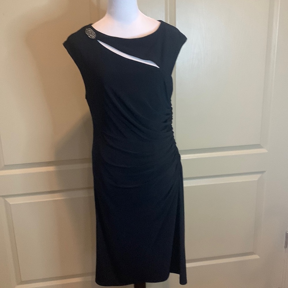 R & M Richards Black Dress 14